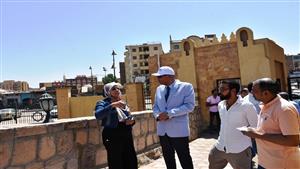 بالصور.. محافظ أسوان يتفقد مشروع تطوير منطقة الطابية الأثرية