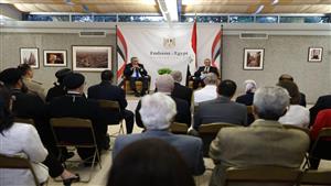 صور| وزير الخارجية يلتقي مع بعض رموز الجالية المصرية في الولايات المتحدة