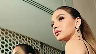 بالصور.. جميلة عوض تبرز إطلالتها الأنيقة في مهرجان الجونة