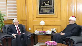 مفتي الجمهورية يزور جامعة المنيا لمناقشة رسالة دكتوراه
