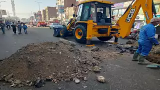 هبوط أرضي مفاجئ بمدينة إهناسيا ببني سويف -صور