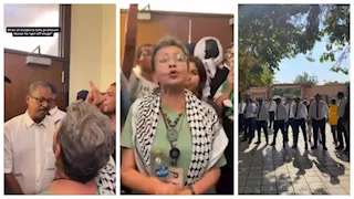 "عار عليك".. طلاب الجامعة الأمريكية يحتجون ضد دبلوماسي أمريكي مؤيد لإسرائيل