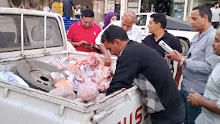 ضبط لحوم مذبوحة خارج المجازر ودواجن فاسدة بالسادات والباجور -صور