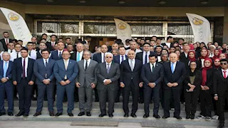 تكريم خالد العناني بجامعة حلوان بعد انتخابه مديرًا لليونسكو.. بحضور 4 وزراء 