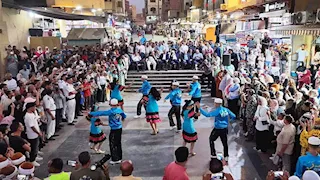 بالصور- أسوان تحتفل بـ"تعامد الشمس".. 8 فرق للفنون الشعبية تبهر الجمهور