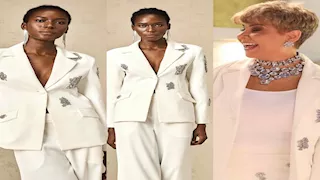 بدلة تتجاوز الـ 140 ألف جنيه.. مفيدة شيحا تتألق بالأبيض في "الجونة السينمائي"