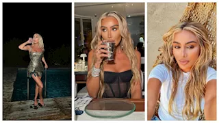 "فستان فوق الركبة".. أحدث جلسة تصوير جريئة لـ مايا دياب داخل حمام السباحة