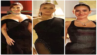 فساتين جريئة وساحرة.. الأسود يسيطر على إطلالات الجونة