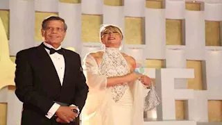 إيناس الدغيدي ورانيا يوسف وهادي الباجوري.. عرسان الفن يتألقون في مهرجان الجونة