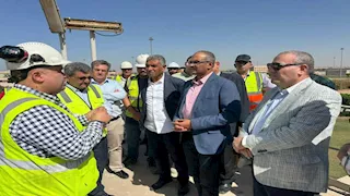 نائب وزير الإسكان يتفقد محطة معالجة الصرف الصحي بالجبل الأصفر 