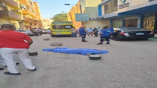 بالصور - مصرع فتاة  إثر سقوطها من الطابق الـ12 بمنطقة منشية الأمراء في أسيوط