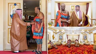 تفاعل في السعودية على زي ملك إسواتيني خلال لقائه مسؤول سعودي