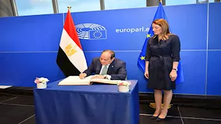 حل الدولتين والهجرة غير الشرعية.. تفاصيل لقاء السيسي ورئيسة البرلمان الأوروبي