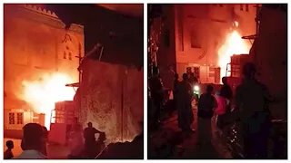 انقطاع الكهرباء عن مناطق في إسنا بسبب حريق بمحول كهرباء (صور)