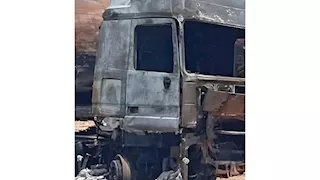 احتراق تريلا يودي بحياة سائقها على الطريق الزراعي بالمنوفية