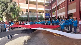 قبل الافتتاح التاريخي.. طابور الصباح بالشرقية يتحول لدرس في الحضارة والانتماء