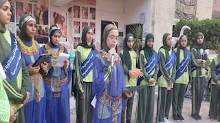 مدير تعليم القاهرة تشهد طابور الصباح بمدرسة السيدة نفيسة