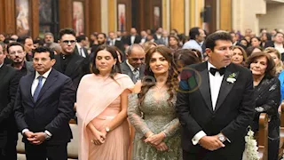 نجوم الفن والإعلام في زفاف نجل هاني رمزي.. ووزير الرياضة والجلاد والمسلماني أبرز الحضور