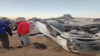 انقلاب ميكروباص بطريق السويس الصحراوي وإصابة 5 أشخاص