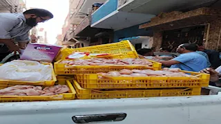 ضبط دواجن وعصائر فاسدة خلال حملات تموينية بالمنيا 