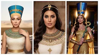 منى زكي ويسرا وياسمين صبري.. أجمل 20 صورة للنجوم بالزي الفرعوني