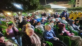 مواطنو القليوبية يشاهدون حفل افتتاح المتحف المصري الكبير داخل نادي بنها الرياضي -صور