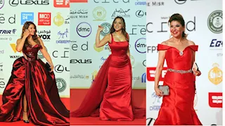 "سحر اللون الأحمر".. 25 صورة لـ النجمات بفساتين حمراء في افتتاح مهرجان القاهرة السينمائي