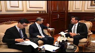 أمين مجلس الشيوخ يلتقي السفير الصيني بالقاهرة