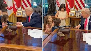 طفل يفاجئ ترامب بسؤال عفوي.. لن تتوقع رد الرئيس (فيديو)