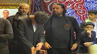 ممدوح عباس يقدم واجب العزاء في محمد صبري (صور)