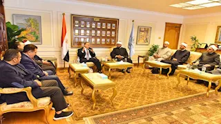 بالصورـ محافظ أسيوط يستقبل الأمين العام لمجمع البحوث الإسلامية