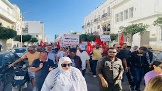 الآلاف يشاركون في إضراب القطاع الخاص بصفاقس التونسية