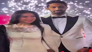 "فستان عروسة".. مي عز الدين بالأبيض بأول ظهور لها مع عريسها (صور)