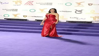 بفستان أحمر ناري.. دينا فؤاد تتألق في حفل توزيع جوائز "The Best"