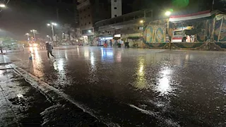 بالصور.. أمطار غزيرة تضرب كفر الشيخ قبل غلق باب التصويت بـ"النواب"