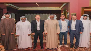 تفاصيل زيارة رئيس المجلس الوطني للإعلام بالإمارات لـ عادل إمام