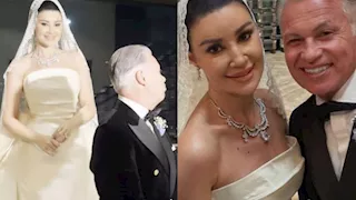 أول صورة للعروسة.. أروى جودة في أجواء رومانسية مع زوجها في حفل الزفاف