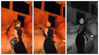 "إطلالة شتوية".. رنا رئيس تنشر صورًا من داخل أحد المناطق الأثرية