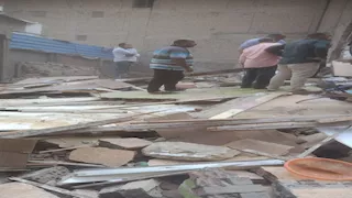 لحظات الرعب في الخليفة.. العقار انهار والعجوز خرجت بمعجزة