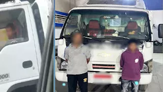 ضبط طفل يقود سيارة "نصف نقل" على أوتوستراد القاهرة