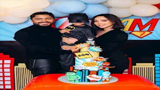 بسمة بوسيل تنشر صورًا من عيد ميلاد ابنها آدم بحضور طليقها تامر حسني