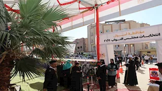 محافظ أسوان يتفقد لجان الإعادة للنواب في يومها الثاني -صور