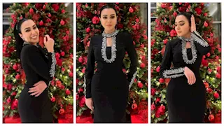 "تحفة في الأسود".. ميرهان حسين تخطف الأنظار احتفالًا بالكريسماس