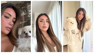 سارة سلامة بإطلالة أنيقة وسط كلابها من أحدث ظهور