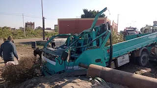 "الجامبو دخلت في الإعلان".. جثتان و6 مصابين في حادث على زراعي البحيرة -صور