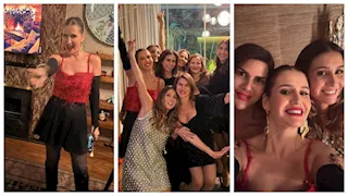 بصحبة صديقاتها.. هنا شيحة بإطلالة جريئة تحتفل بالكريسماس