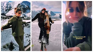 هاجر السراج مع ميران عبد الوارث وسط الثلوج في جورجيا (صور)