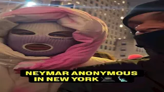 بقناعٍ للتخفي.. نيمار يتجول في شوارع نيويورك