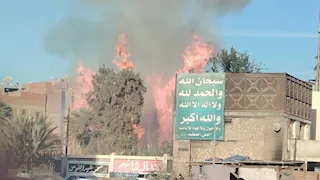 السيطرة على حريق في حوش مدرسة مهجورة بشبين القناطر -صور