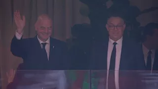 "رفقة فوزي لقجع".. 5 صور لظهور إنفانتينو في مباراة افتتاح بطولة أمم أفريقيا 2025